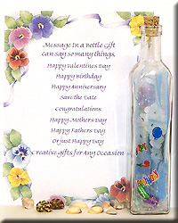 Happy Birthday with a Message in a Bottle