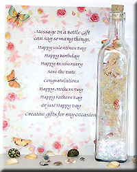 Message Bottle Snow Flurry