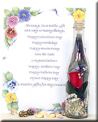 One Red Rose Message Bottle