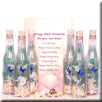 MESSAGE BOTTLE INVITATION - SPRINGTIME DAISIES