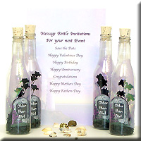 OLDER THAN DIRT TOMBSTONE PLASTIC BOTTLE INVITATION
