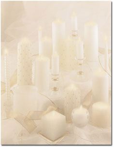 Message Bottle Shining Candles Scroll Paper