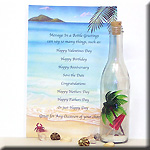 MESSAGE IN A BOTTLE BY THE BEACH