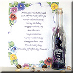 MESSAGE BOTTLE OVER THE HILL