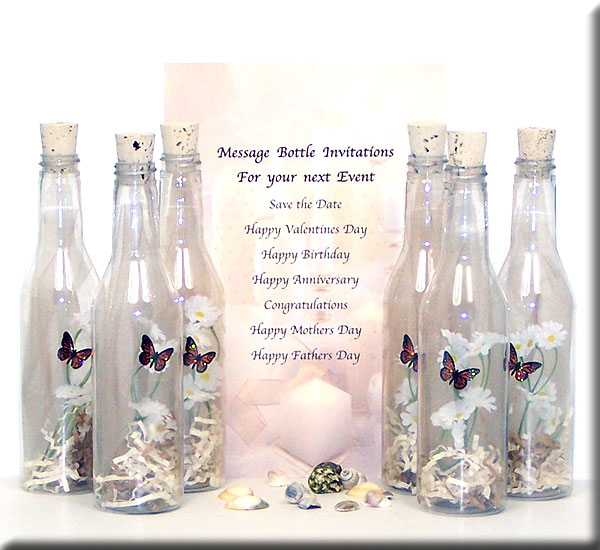 Message in a Bottle Romantic Gift Ideas Wedding Invitations Gifts
